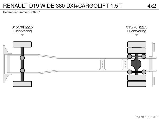 Система BDF RENAULT D19 WIDE 380 DXI+CARGOLIFT 1.5 T