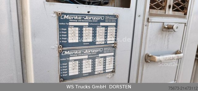 Φορτηγό μεταφοράς ζώων SCANIA R 580 V8 Menke-Janzen 3 Stock Hubdach Tränken