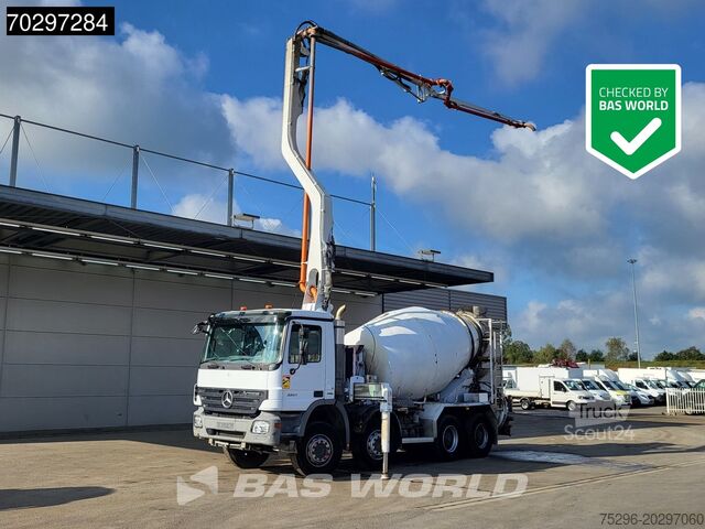 Betonszivattyú Mercedes Actros 3241 8X4 7m3 Putzmeister PUMI Big-Axle S...