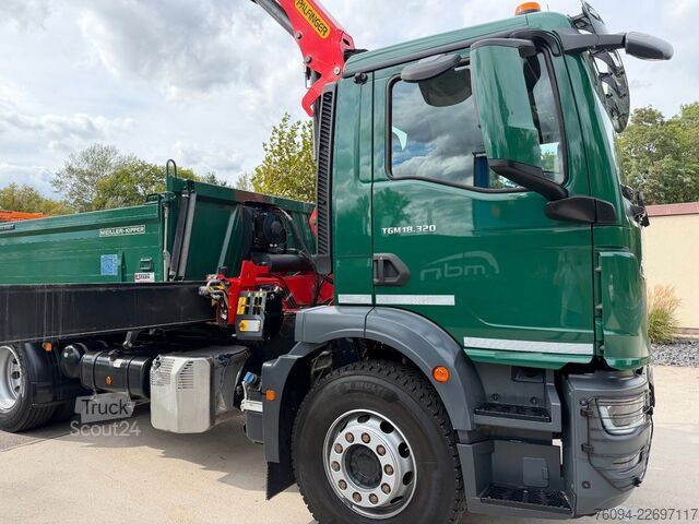 Autokran MAN TGM 18.320 4x2 Kipper KRAN 15m FUNK AHK