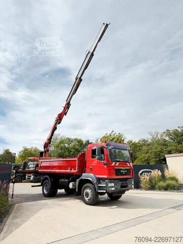Jeřáb na nákladním automobilu MAN TGM 18.290 4x4 Kipper KRAN 14m FUNK AHK