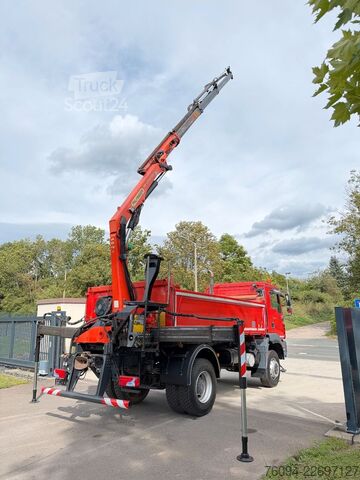 Jeřáb na nákladním automobilu MAN TGM 18.290 4x4 Kipper KRAN 14m FUNK AHK