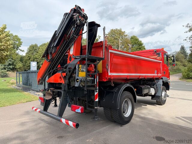 Jeřáb na nákladním automobilu MAN TGM 18.290 4x4 Kipper KRAN 14m FUNK AHK