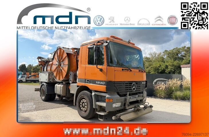 Vakuuminė cisterna sunkvežimis MERCEDES-BENZ Actros 1840 Kaiser Saug-Druck Kombi 2-WEGE