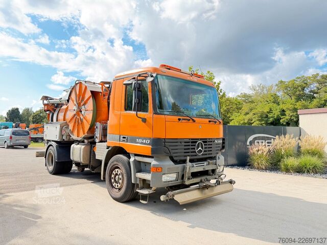 Vakuuminė cisterna sunkvežimis MERCEDES-BENZ Actros 1840 Kaiser Saug-Druck Kombi 2-WEGE