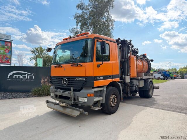 Vakuuminė cisterna sunkvežimis MERCEDES-BENZ Actros 1840 Kaiser Saug-Druck Kombi 2-WEGE