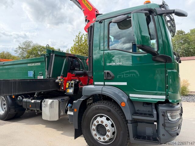 Pašizgāzējs kravas automašīna MAN TGM 18.320 4x2 Kipper KRAN 15m FUNK AHK