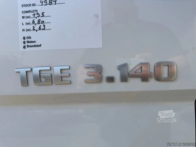 Bestelwagen MAN TGE 3.140 **EURO 6-BELGIAN ORIGINE**