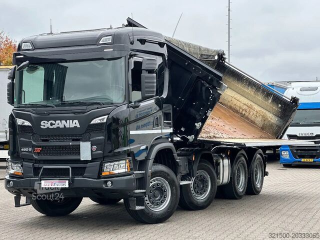 3-zijdige kipper Scania G460 XT Super 8x4 Meiller 3 Side Tipper / Damag...