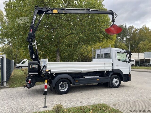 Kravas automašīnai uzstādīts celtnis mercedes-benz Atego 1224 Dreiseitenkipper Kran Greifer *Klima*