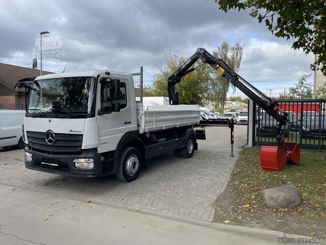 Kravas automašīnai uzstādīts celtnis mercedes-benz Atego 1224 Dreiseitenkipper Kran Greifer *Klima*