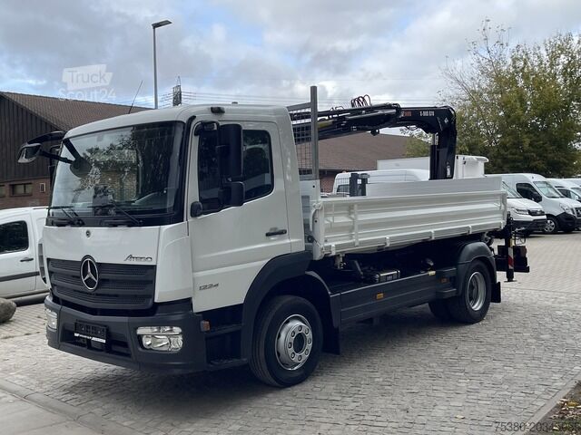 Kravas automašīnai uzstādīts celtnis mercedes-benz Atego 1224 Dreiseitenkipper Kran Greifer *Klima*