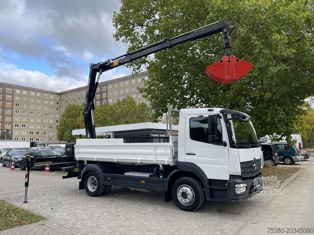 Trīspusējs kravas pašizgāzējs mercedes-benz Atego 1224 Dreiseitenkipper Kran Greifer *Klima*