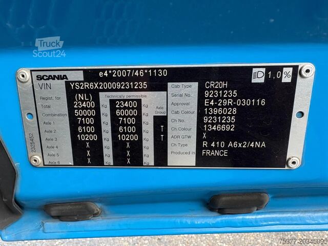 Standaard-SZM Scania R410 6 x 2  PTO, no EGR