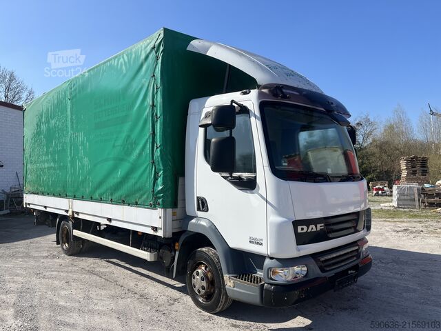 Curtain sider van DAF LF 45.180, Manual, Blatt / Blatt, LBW