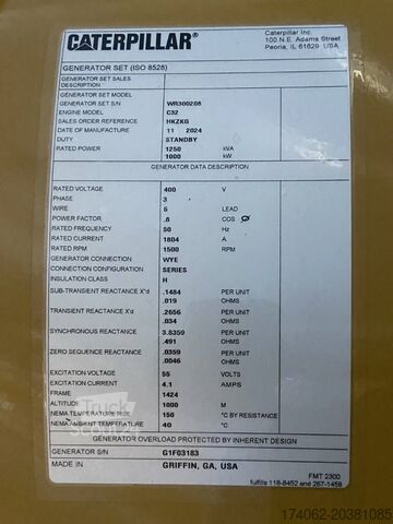 Agrégat CAT C32 - 1.250 kVA Open Generator - DPX-18108