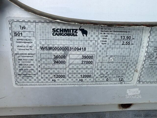 Prelate glisante Schmitz SCS 24/L-13.62 E B Tautliner / Schmitz Axles / ...