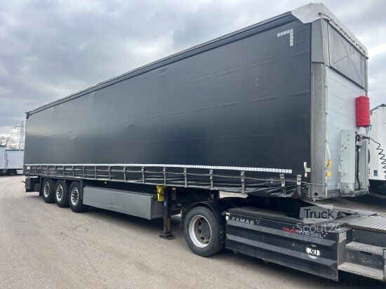 Open semitrailer with tarp SCHMITZ SCB S3T, VARIOS, LIFTACHSE, EDSCHA-VERDECK,