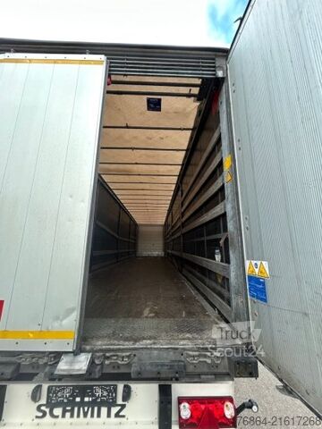 Open semitrailer with tarp SCHMITZ SCB S3T, VARIOS, LIFTACHSE, EDSCHA-VERDECK,