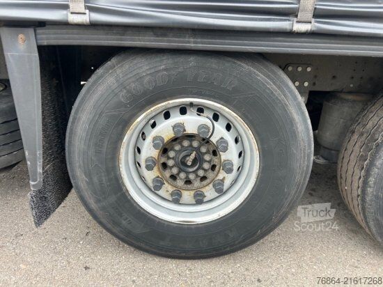 Open semitrailer with tarp SCHMITZ SCB S3T, VARIOS, LIFTACHSE, EDSCHA-VERDECK,