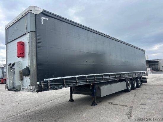 Open semitrailer with tarp SCHMITZ SCB S3T, VARIOS, LIFTACHSE, EDSCHA-VERDECK,