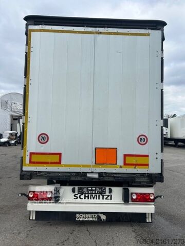 Open semitrailer with tarp SCHMITZ SCB S3T, VARIOS, LIFTACHSE, EDSCHA-VERDECK,