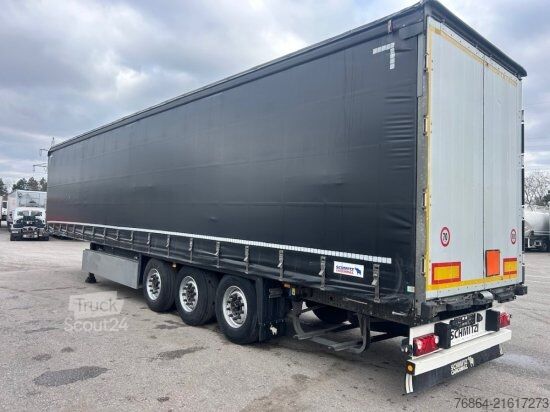 Open semitrailer with tarp SCHMITZ SCB S3T, VARIOS, LIFTACHSE, EDSCHA-VERDECK,