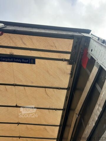 Open semitrailer with tarp SCHMITZ SCB S3T, VARIOS, LIFTACHSE, EDSCHA-VERDECK,