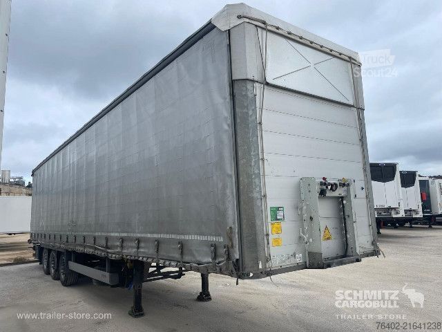 Open semitrailer with tarp Schmitz Cargobull Semitrailer Curtainsider Mega