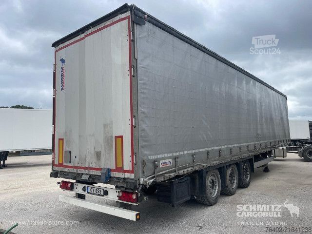 Open semitrailer with tarp Schmitz Cargobull Semitrailer Curtainsider Mega