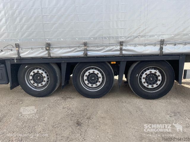 Open semitrailer with tarp Schmitz Cargobull Semitrailer Curtainsider Mega