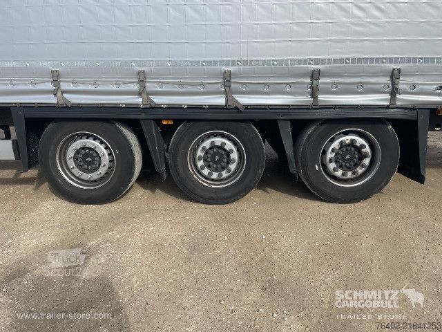 Open semitrailer with tarp Schmitz Cargobull Semitrailer Curtainsider Mega