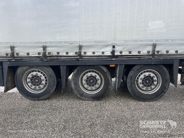Open semitrailer with tarp Schmitz Cargobull Semitrailer Curtainsider Mega