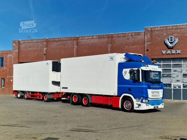 Transport réfrigéré/congélé Scania R500 NGS B6X2NB / Trailer-Bygg 12-2004 / Frigob...
