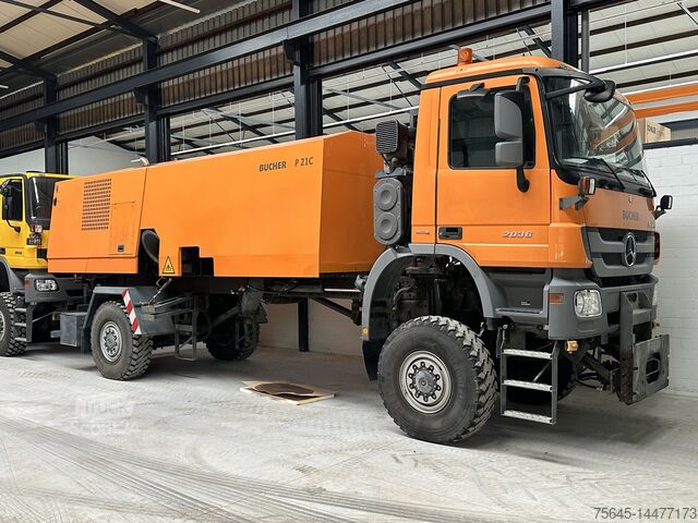 Speciale vrachtwagen Daimler Benz AK 2036 Actros  ,Kehrblasgerät Airport