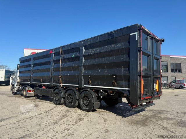 Yürüyen tabanlı yarı römork Lück SMS 35 Stahl Schubboden Heavy Duty Schrott