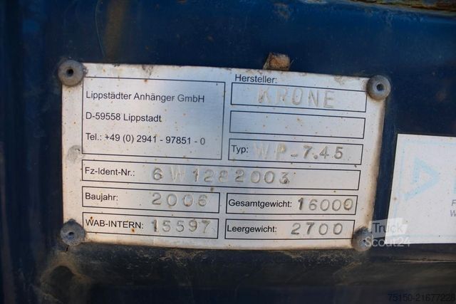 Naczepa wymienna KRONE WP 7.45 - Nr.: 003