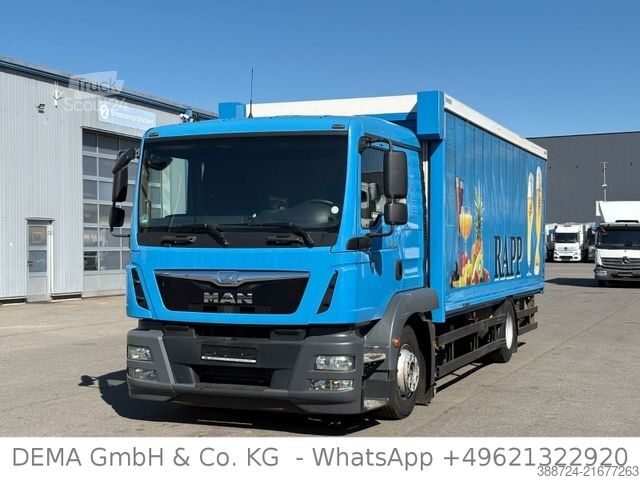 Autocarro con pianale e telone MAN TGM 15.250*ElektrischeRollplaneBeidseitig*Klima*