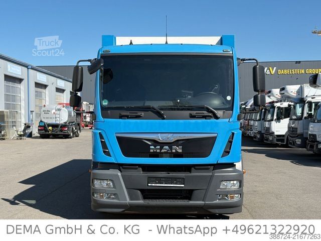 Autocarro con pianale e telone MAN TGM 15.250*ElektrischeRollplaneBeidseitig*Klima*