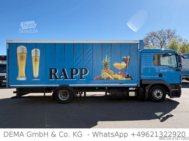 Autocarro con pianale e telone MAN TGM 15.250*ElektrischeRollplaneBeidseitig*Klima*