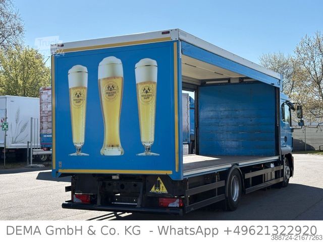 Autocarro con pianale e telone MAN TGM 15.250*ElektrischeRollplaneBeidseitig*Klima*