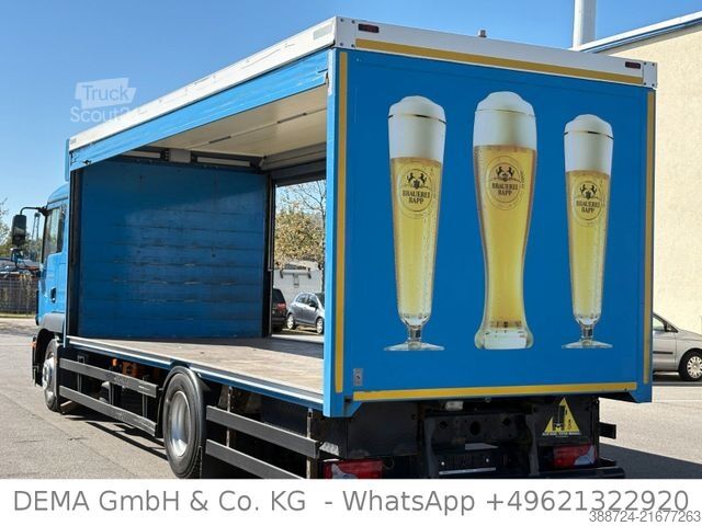 Autocarro con pianale e telone MAN TGM 15.250*ElektrischeRollplaneBeidseitig*Klima*