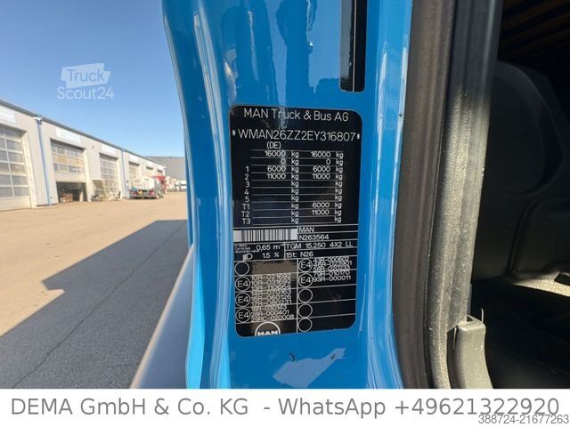 Autocarro con pianale e telone MAN TGM 15.250*ElektrischeRollplaneBeidseitig*Klima*