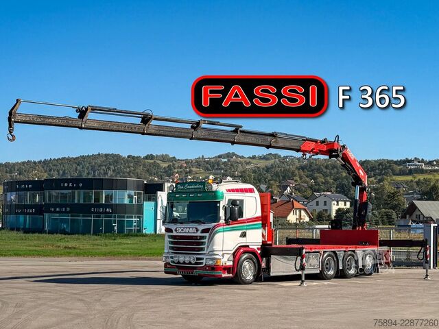 Кран, монтиран на камион SCANIA G450 Platform 6,40 m FASSI F365 RA.2.26 + Funk