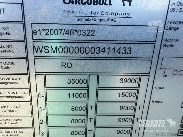 Nyitott ponyvás félpótkocsi Schmitz Cargobull Curtainsider Standard