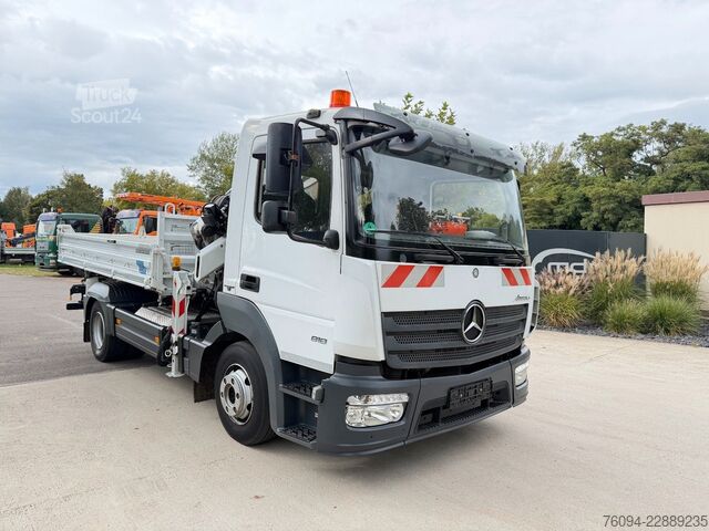 Tipper varebil MERCEDES-BENZ Atego 818 Kipper KRAN 14m SEILWINDE FUNK AHK