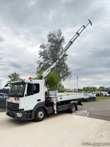 Lastebilmontert kranbil MERCEDES-BENZ Atego 818 Kipper KRAN 14m SEILWINDE FUNK AHK