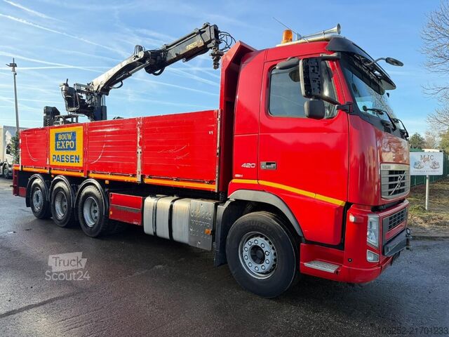 Platforma ładunkowa Volvo FH 420 8x4 TRIDEM PRITSCHE + KRAN HIAB ROLLER 1...