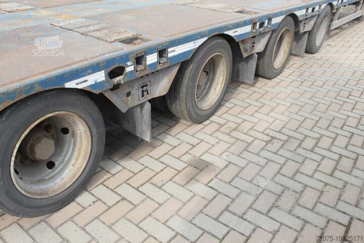 Diepladeroplegger voor het vervoer van bouwmachines rigaudo carrellone allungabile 4assi usato