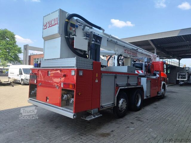 Lifting platform Scania P124-420 6x2 Vema 333 TFL-E Firetruck